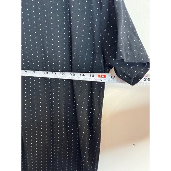 Denim & Flower Men's T-Shirt Size L-Black w/White Pola Dots - Picture 6 of 6